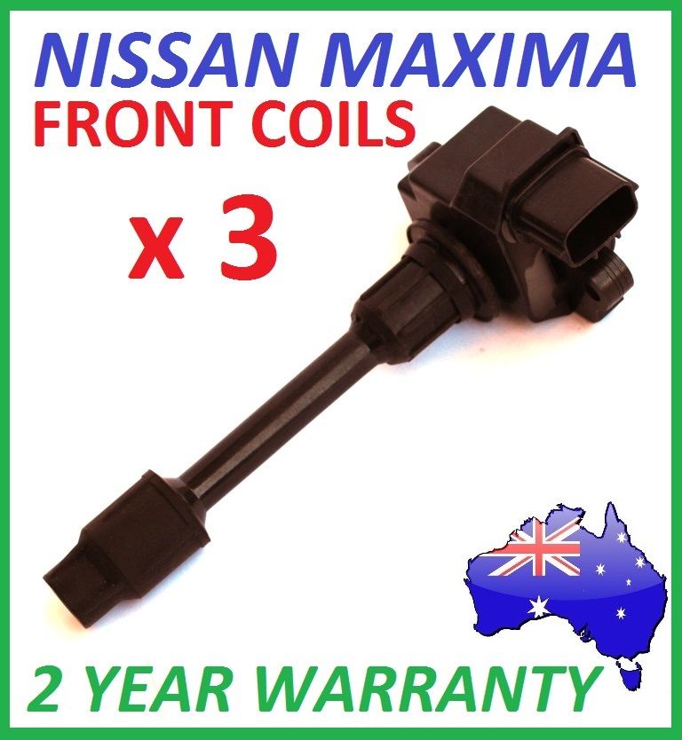 FRONT IGNITION COILS x 3 for NISSAN MAXIMA A32 3.0L VQ30DE 1995 > 2000