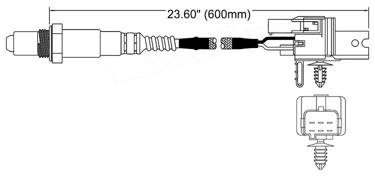 PRE-CAT OXYGEN SENSOR O2 for FORD Kuga TE 2.5 Turbo 5 WIRES Front ...