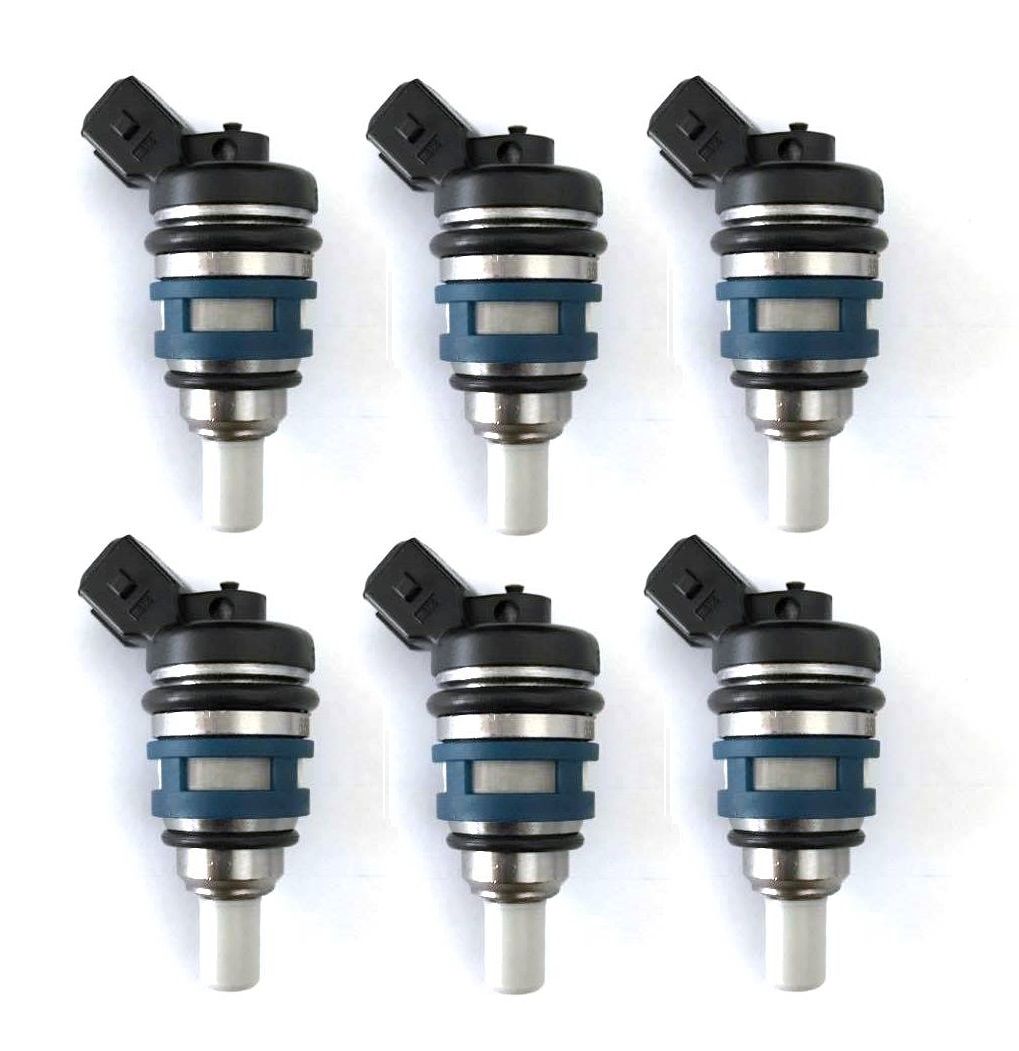 Blue Injector Cap 6 x 650ccc Fuel Injectors for NISSAN Z32 300ZX 89-94 VG30DETT 60 62lb ...