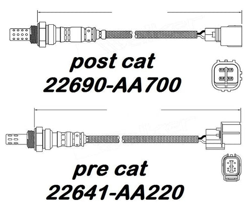 O2 SENSOR kit (2) 22641-AA220 + 22690-AA700 for SUBARU Liberty