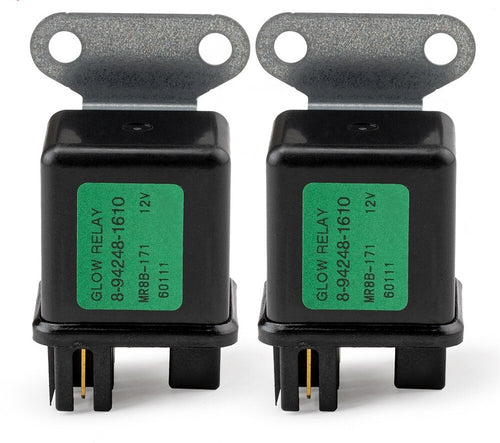 2x Glow Plug Relay 8942481610 MR8B-171 94248161 For Hitachi EG30 EX27U Excavator