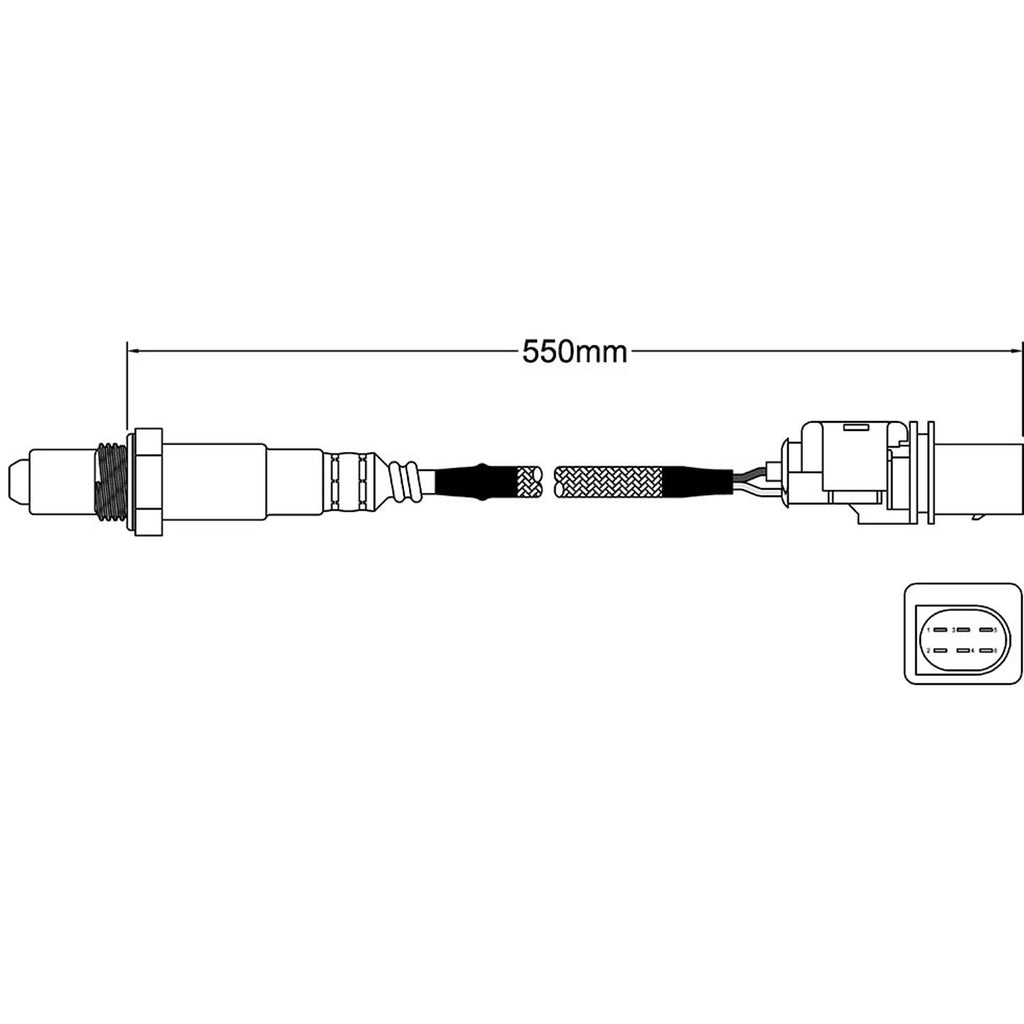 Pre-Cat Oxygen Sensor O2 For Mercedes-Benz Sprinter 511 CDI W906 2006 ...