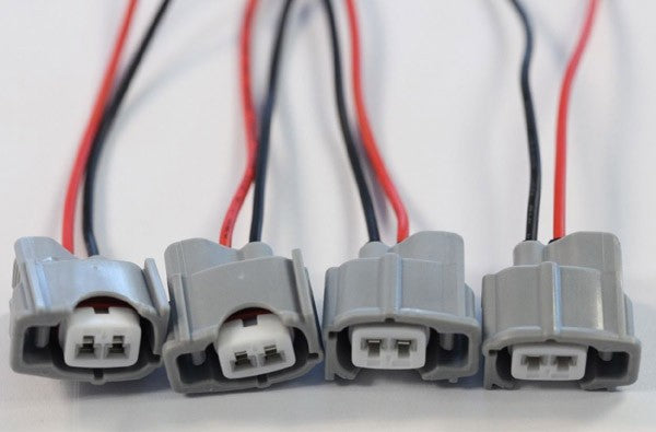 Injector Connector (with pigtail wires) 4 pack 70mm Injector Connector (with pigtail wires) 4 pack 70mm