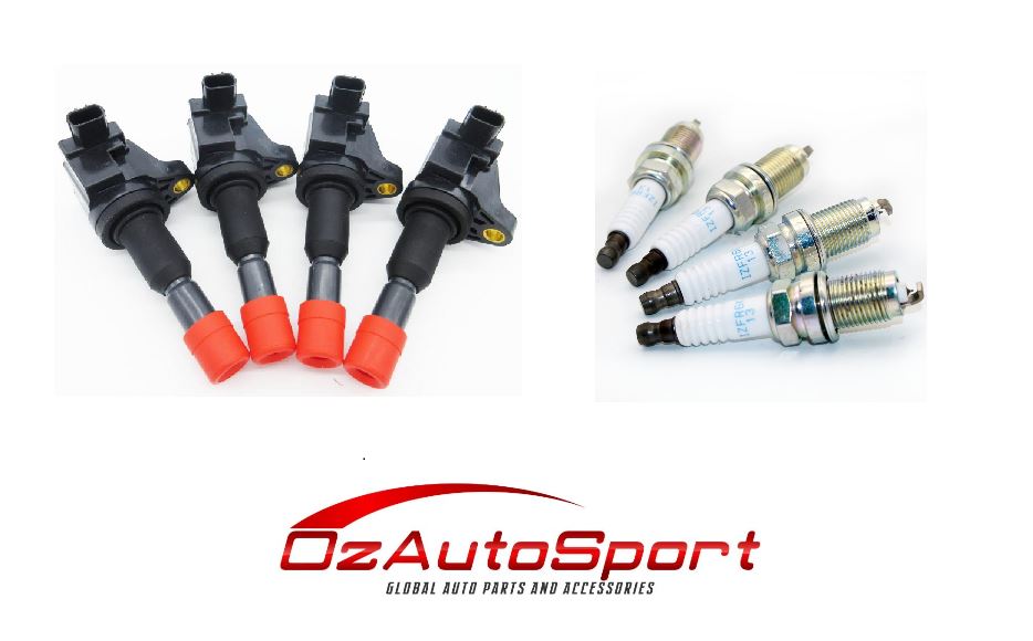 4 x NGK Iridium Spark Plugs + 4 x Ignition Coils for Honda Jazz GD VTi 1.5L