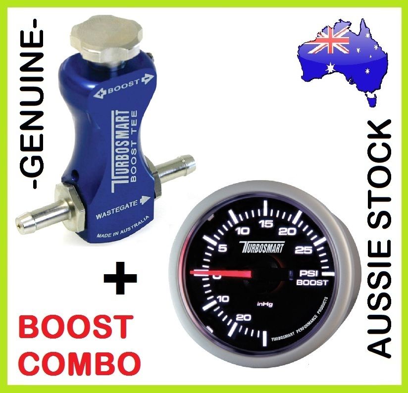 TURBOSMART Boost Tee Blue Turbo Boost Controller + 52mm Gauge + Mounting Cup TURBOSMART Boost Tee Blue Turbo Boost Controller + 52mm Gauge + Mounting Cup
