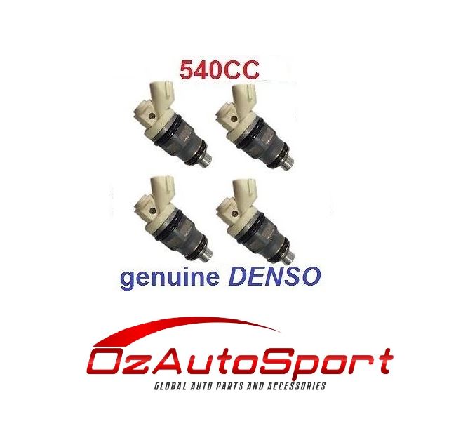 GENUINE 540cc 550cc FUEL INJECTORS for TOYOTA Denso 3SGTE 4AGE 20V SIDE FEED x 4