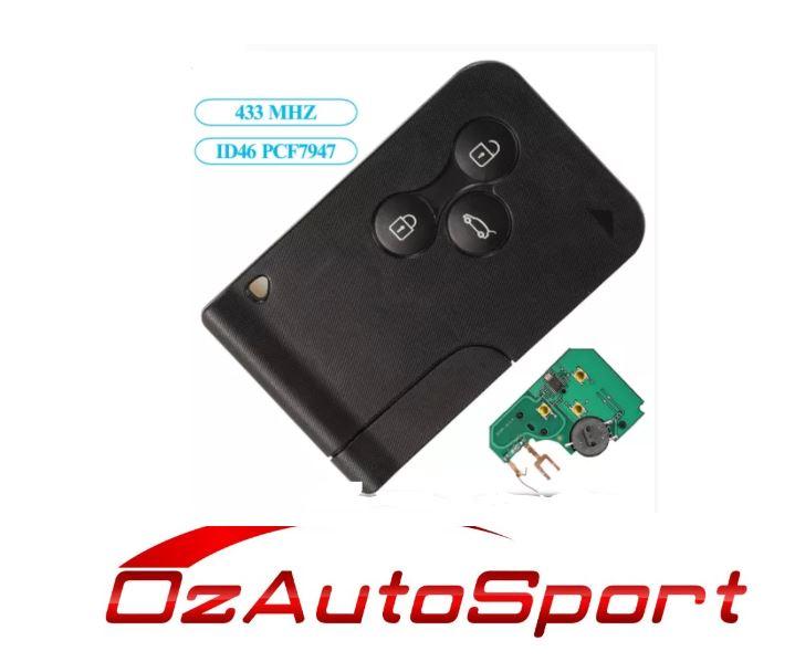 3 Button Remote Key Card for Renault Scenic 2003 - 2008 433.92Mhz PCF7947