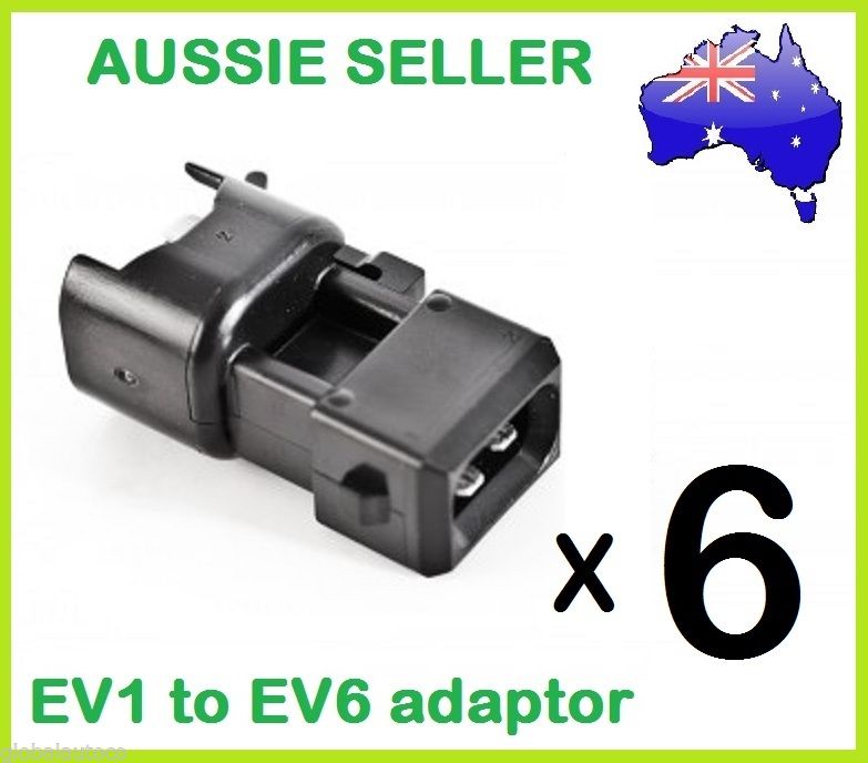 6 EV1 to EV6 Fuel Injector Plug adaptors convert US Car Plug to EV1 Bosch wiring