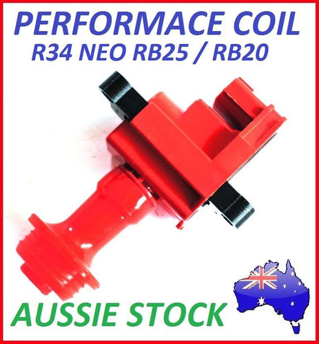 New Red Performance Ignition Coil for Nissan R34 Skyline GTT RB25DET Neo
