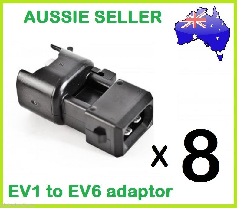 8 EV1 to EV6 Fuel Injector Plug adaptors convert US Car Plug to EV1 Bosch wiring