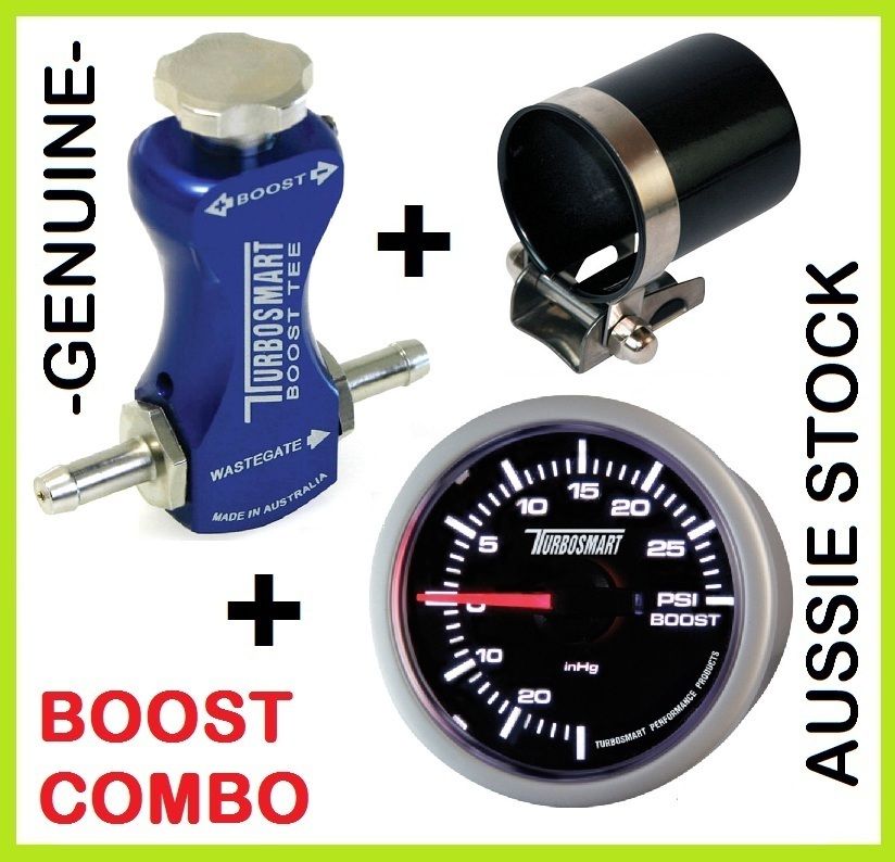 TURBOSMART Boost Tee Blue Turbo Boost Controller + 52mm Gauge + Mounting Cup