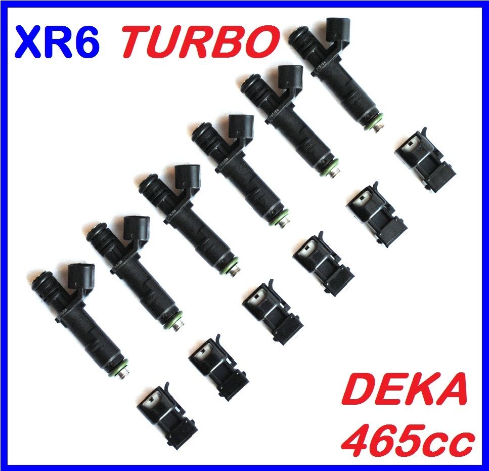 Fuel Injector s x 6 for Ford BA BF XR6 turbo FPV 465cc SIEMENS DEKA VII w/ adaptors