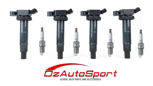 4 x  NGK Iridium Spark Plugs & 4x Ignition Coils for Toyota Camry Rav 4
