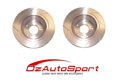 Rear Slotted Disc Rotors For Kia Mentor 1.6 2.0L Shuma 1.8L - PAIR RDA7237