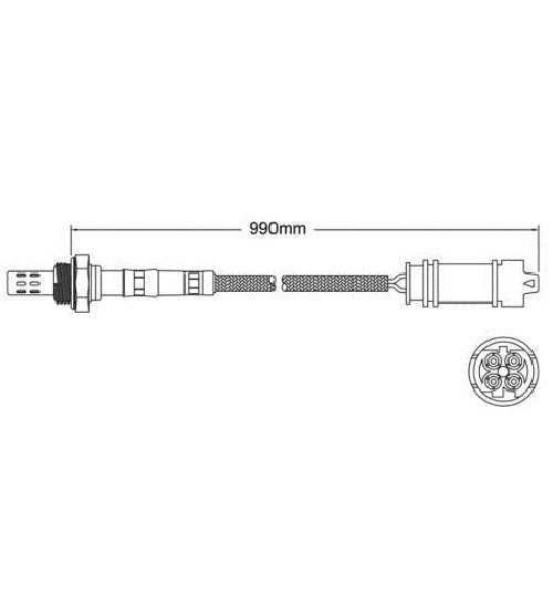 Post-Cat Cyl 1-3 or 4-6 oxygen sensor for BMW 530i 525i E39 2000-2003 Post-Cat Cyl 1-3 or 4-6 oxygen sensor for BMW 530i 525i E39 2000-2003