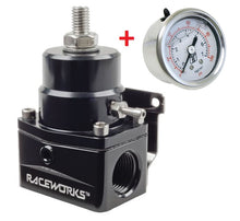 Raceworks EFI Adjustable Fuel Pressure Regulator 3x AN-10 + Turbosmart Gauge