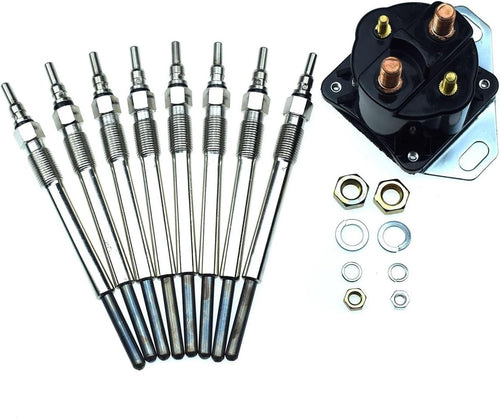 Glow Plug & Relay Solenoid F81Z-12B533-AC K-12B533-A for Ford 7.3 Powerstroke