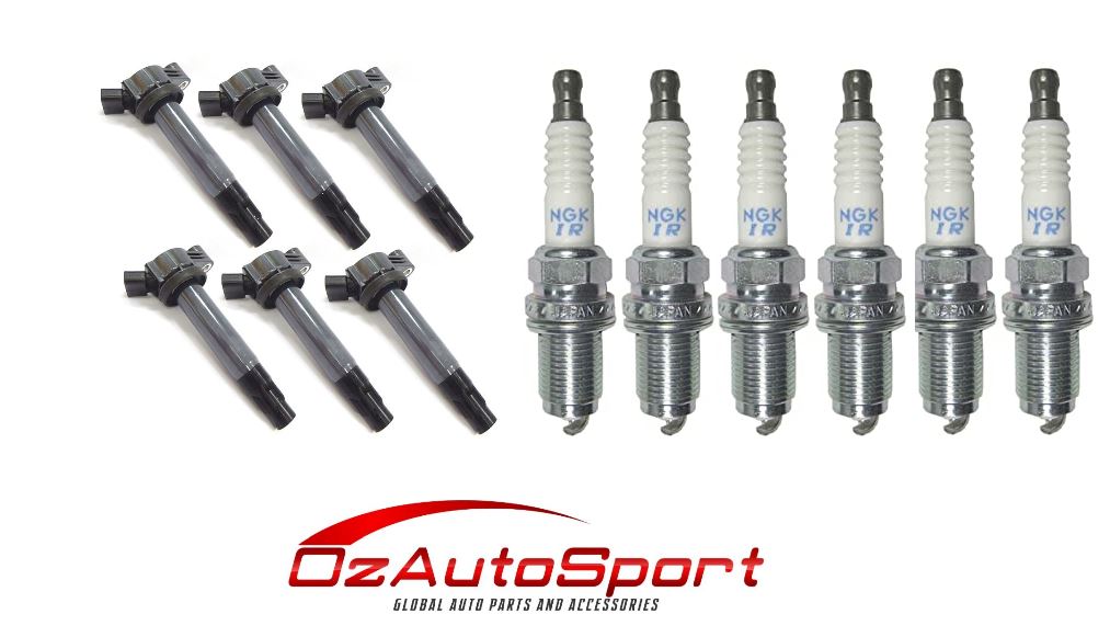 6 x NGK Spark Plugs & Ignition Coils for Lexus RX330 RX400h for Toyota