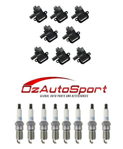 8 x NGK Iridium Spark Plugs + Ignition Coils for Holden Aventra Calais
