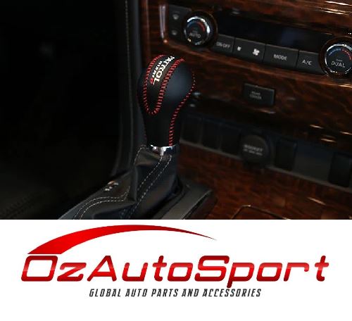 Leather Gear Shift Knob Cover For Nissan Patrol Y62 2016 2017 2018 - Dark