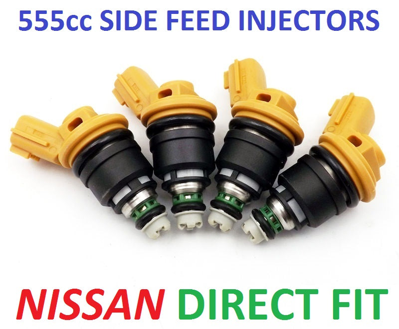 Sr20 Injectors 4 x 550cc 555cc JECS Side Feed Fuel Injectors for NISSAN NISMO SR20 S1 ...