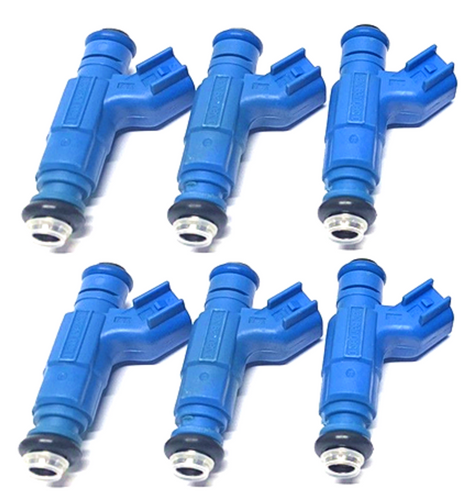 6 x FUEL INJECTORS for FORD COURIER PH 4L V6 04-06 INJECTOR BLUE