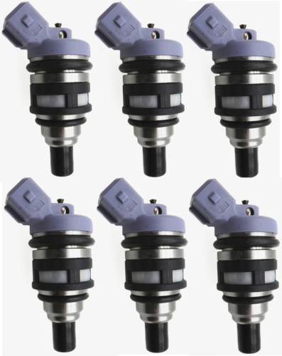 6 Fuel Injectors for NISSAN Z32 300ZX 89-94 VG30DETT 370cc 375cc FAIRLADY Z -Pintle-less