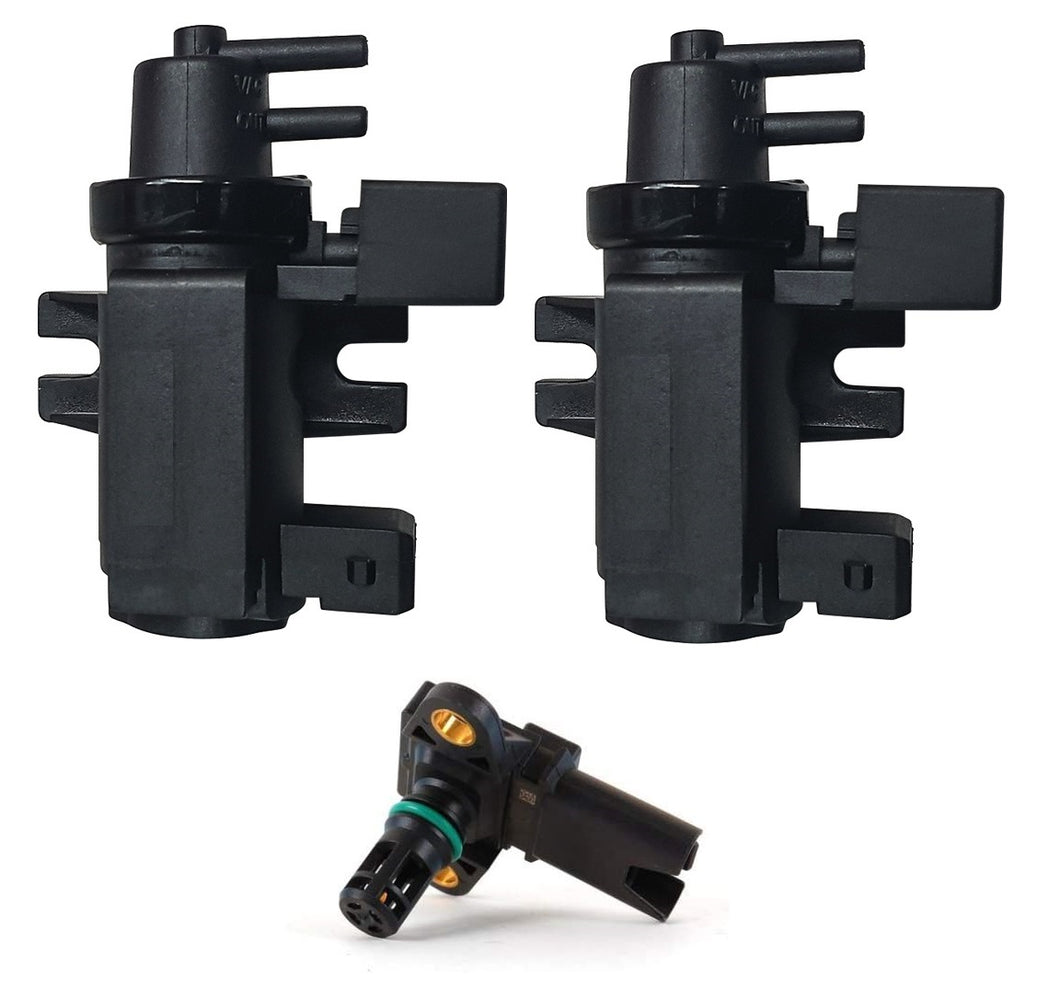 Boost Solenoid Valves x 2 + MAP sensor for BMW 3 Series E90 E91 E92 E9 ...