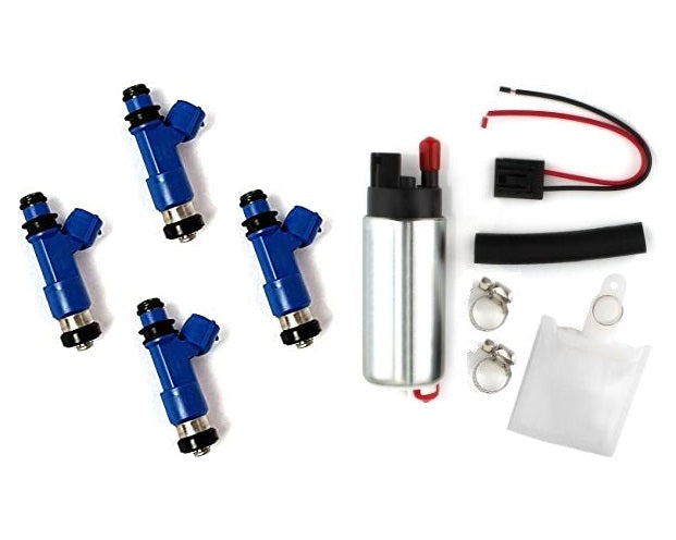 650cc Fuel Injectors x 4 + 300 LPH fuel Pump for GJ GK WRX 2.5